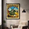 Stick Figure Denver 2025 Poster – June 10 Mission Ballroom Night 1 Dripping Guitar Canvas Print
