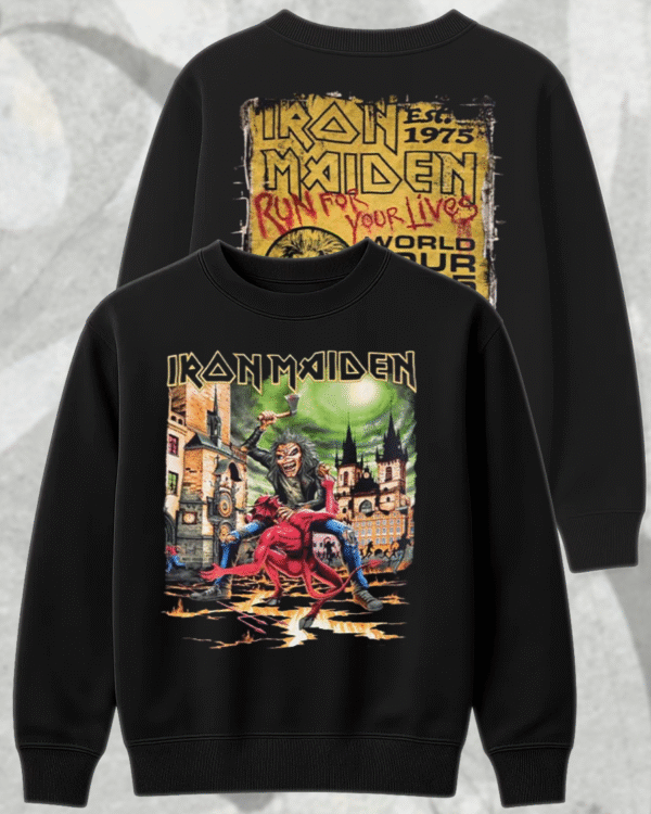 Iron Maiden Run For Your Lives World Tour 2025 – Prague May 31 Venue Tee – Two-Sided Eddie vs Devil Shirt, Hoodie, Long Sleeve, Tank Top - Image 7