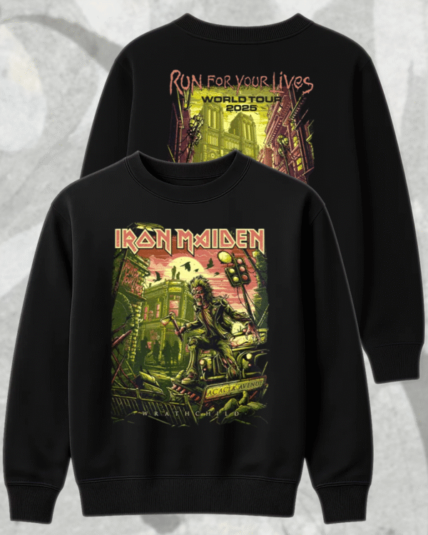 Iron Maiden Run For Your Lives World Tour 2025 – Wrathchild & Murders In The Rue Morgue Two-Sided Shirt, Hoodie, Long Sleeve, Tank Top - Image 7