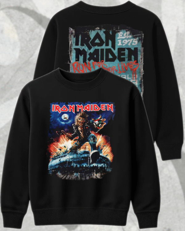 Iron Maiden Run For Your Lives World Tour 2025 Budapest T-Shirt, Hoodie, Long Sleeve, Sweatshirt & Tank Top – Two-Sided Merch (May 27–28 | Budapest Arena) - Image 5