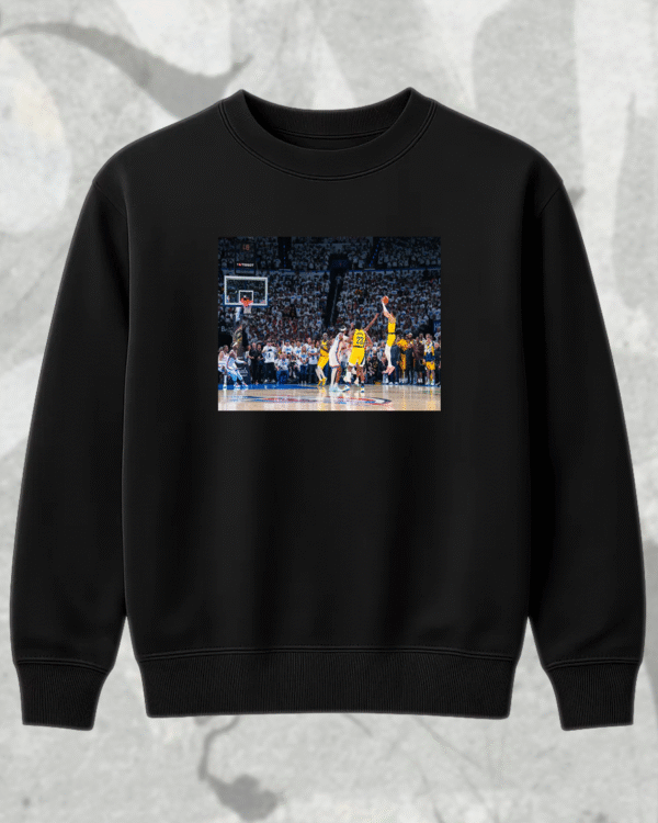 "BIG TIME BUCKET" Tyrese Haliburton Clutch Buzzer-Beater – NBA Playoffs 2025 T-Shirt, Hoodie, Sweatshirt, Tank Top & Long Sleeve - Image 7