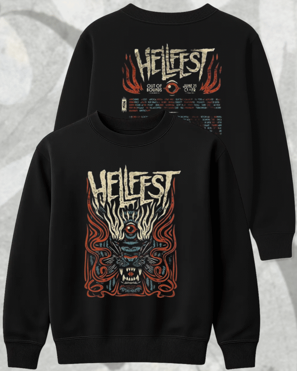 Hellfest 2025 Savage Tiger Shirt or Hoodie – Clisson France June 19–22 Lineup Two-Sided Tour Merch