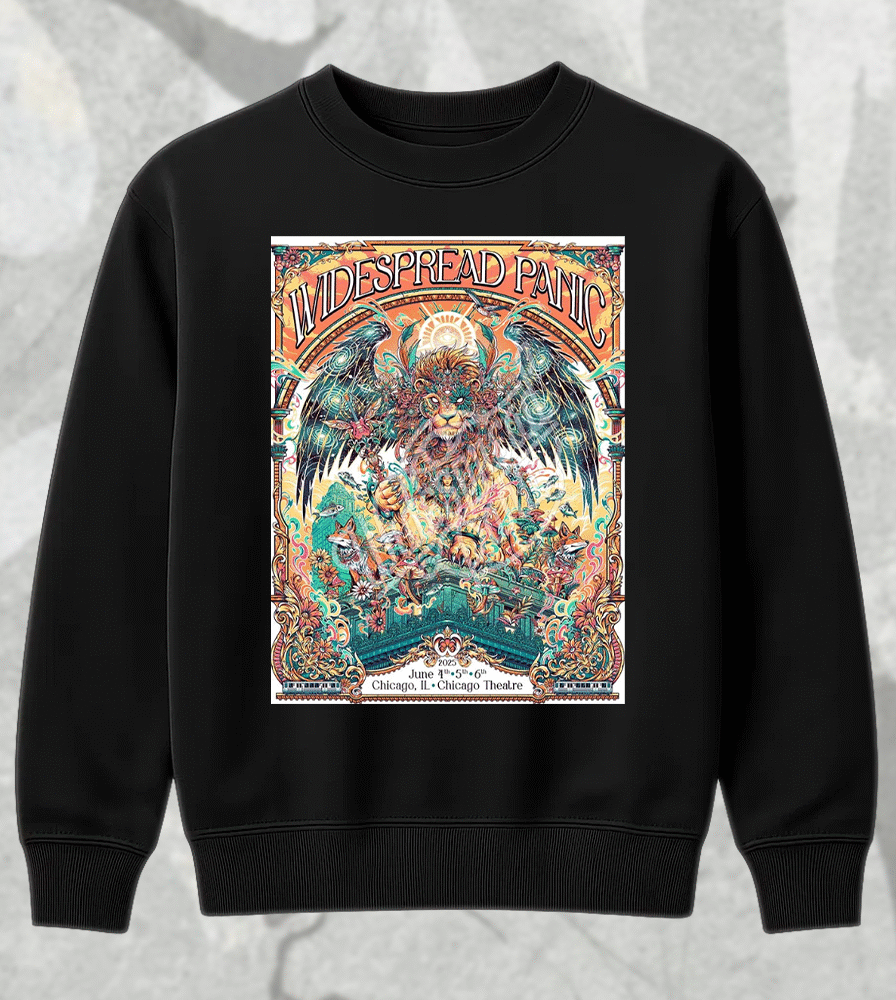Widespread Panic Chicago 2025 Shirt or Hoodie – Tour Poster by Juan Ma Orozco, June 4–6 at Chicago Theatre