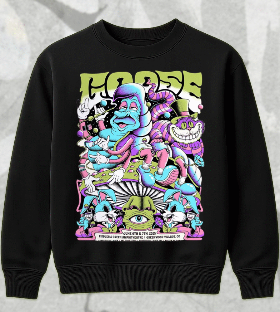 Goose 2025 Greenwood Village Shirt or Hoodie – June 6–7 Fiddler’s Green Concert Poster Tee