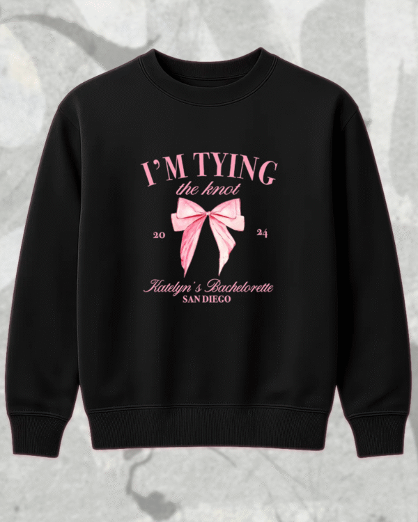 Bachelorette Party Comfort Colors® Shirt / Hoodie / Sweatshirt / Long Sleeve / Tank Top – “I’m Tying the Knot” Bridal Party Tee #280-CP - Image 10