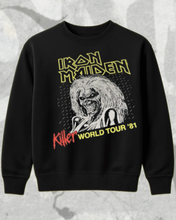 Iron Maiden Killer World Tour 1981 Tie Dye – T-Shirt, Sweatshirt, Long Sleeve, Tank Top & Hoodie (S–5XL) | Vintage Classic Rock Merch - Image 7