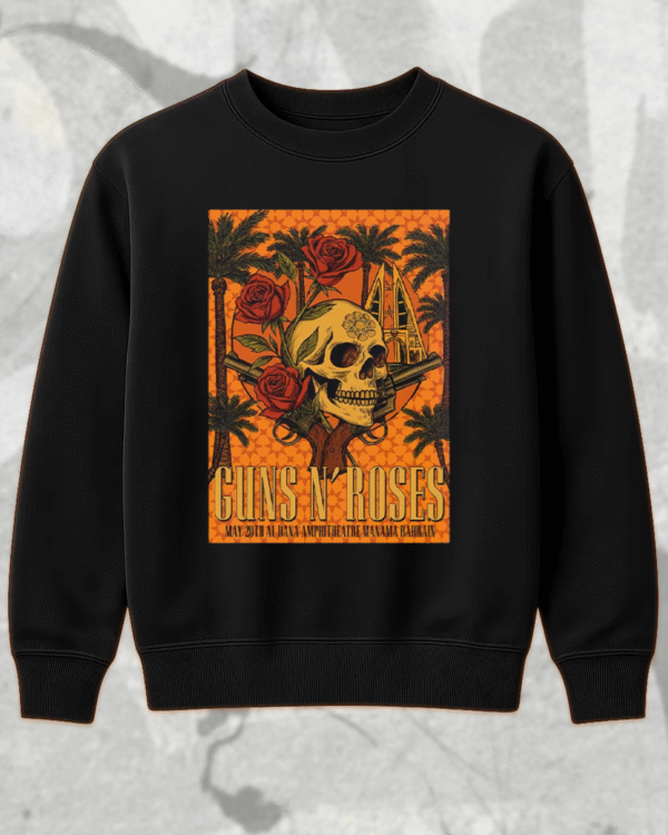Guns N’ Roses Bahrain 2025 – Unisex T-Shirt / Hoodie / Sweatshirt / Long Sleeve / Tank Top (Al Dana Amphitheatre – May 20) - Image 7