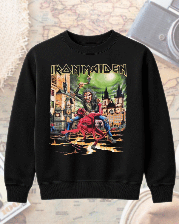 Iron Maiden Run For Your Lives World Tour 2025 – Prague May 31 Venue Tee – Two-Sided Eddie vs Devil Shirt, Hoodie, Long Sleeve, Tank Top - Image 8