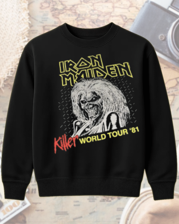 Iron Maiden Killer World Tour 1981 Tie Dye – T-Shirt, Sweatshirt, Long Sleeve, Tank Top & Hoodie (S–5XL) | Vintage Classic Rock Merch - Image 8