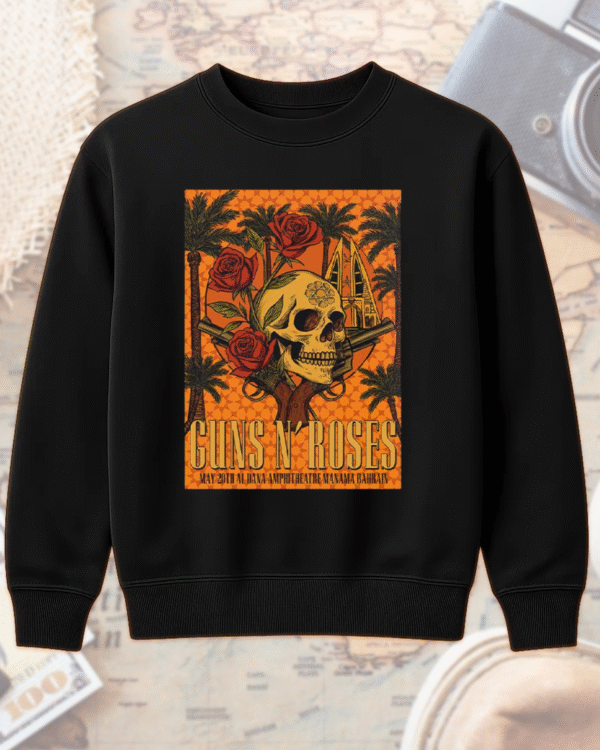 Guns N’ Roses Bahrain 2025 – Unisex T-Shirt / Hoodie / Sweatshirt / Long Sleeve / Tank Top (Al Dana Amphitheatre – May 20) - Image 8