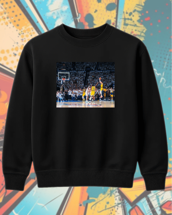 "BIG TIME BUCKET" Tyrese Haliburton Clutch Buzzer-Beater – NBA Playoffs 2025 T-Shirt, Hoodie, Sweatshirt, Tank Top & Long Sleeve - Image 9