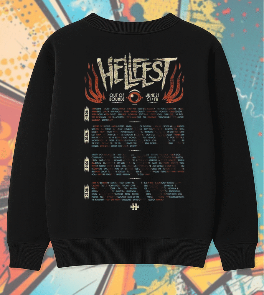 Hellfest 2025 Savage Tiger Shirt or Hoodie – Clisson France June 19–22 Lineup Two-Sided Tour Merch