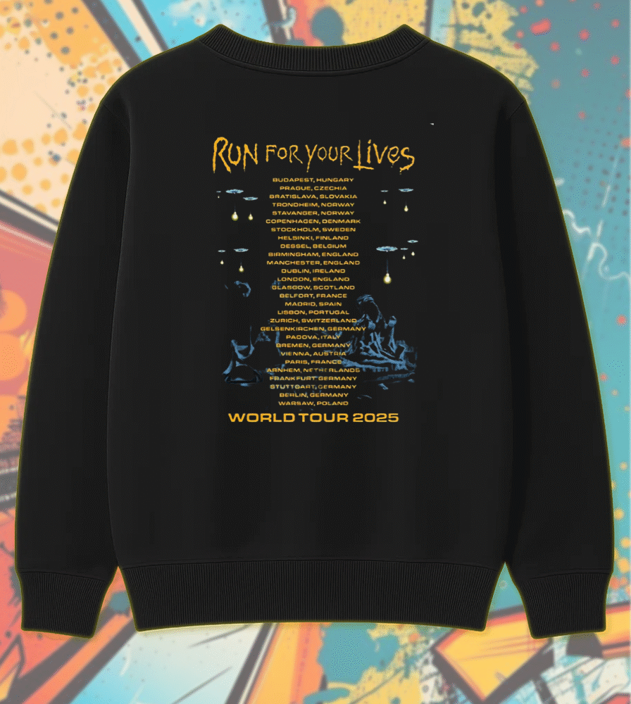 Iron Maiden Run For Your Lives 2025 Shirt or Hoodie – Seventh Son Retro Clairvoyant Tour Dates Two-Sided Merch
