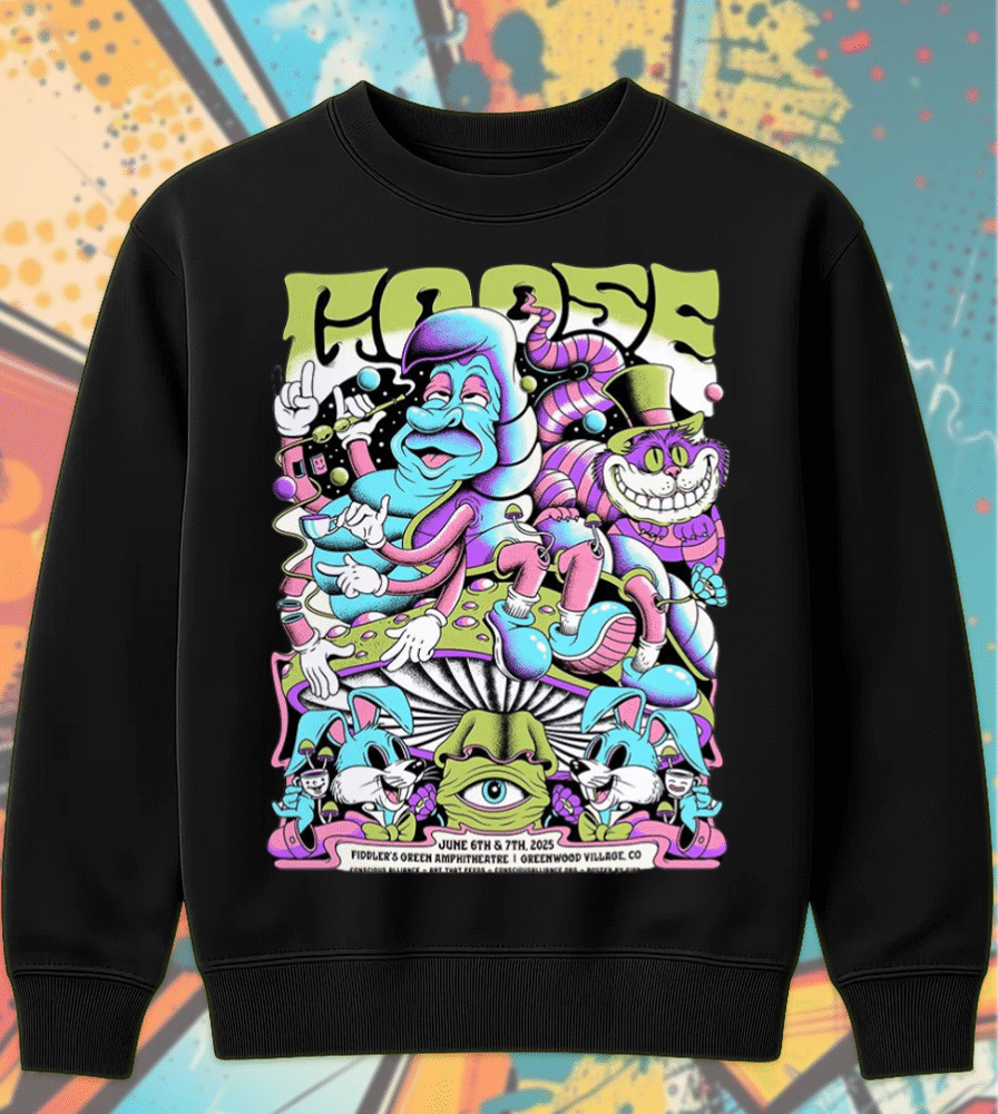 Goose 2025 Greenwood Village Shirt or Hoodie – June 6–7 Fiddler’s Green Concert Poster Tee