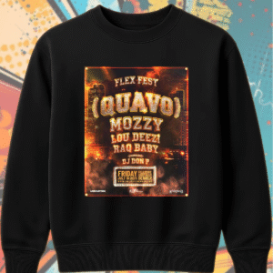 Flex Fest 2025 T-Shirt – Quavo Mozzy Concert Tee, July 18 Denver Show