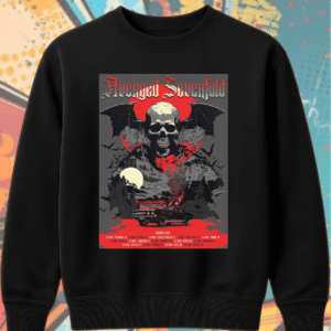 Avenged Sevenfold Europe Tour 2025 Shirt or Hoodie – Burning Car Poster Art with Summer Tour Dates