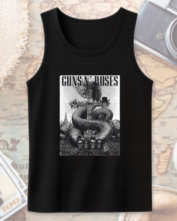 Guns N’ Roses Bangkok 2025 Black Poster T-Shirt / Hoodie / Long Sleeve / Sweatshirt / Tank Top – Thunderdome Stadium Thailand - Image 10
