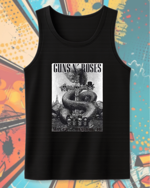 Guns N’ Roses Bangkok 2025 Black Poster T-Shirt / Hoodie / Long Sleeve / Sweatshirt / Tank Top – Thunderdome Stadium Thailand - Image 12