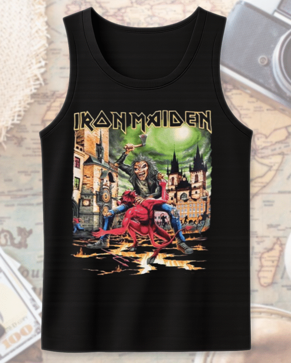 Iron Maiden Run For Your Lives World Tour 2025 – Prague May 31 Venue Tee – Two-Sided Eddie vs Devil Shirt, Hoodie, Long Sleeve, Tank Top - Image 11