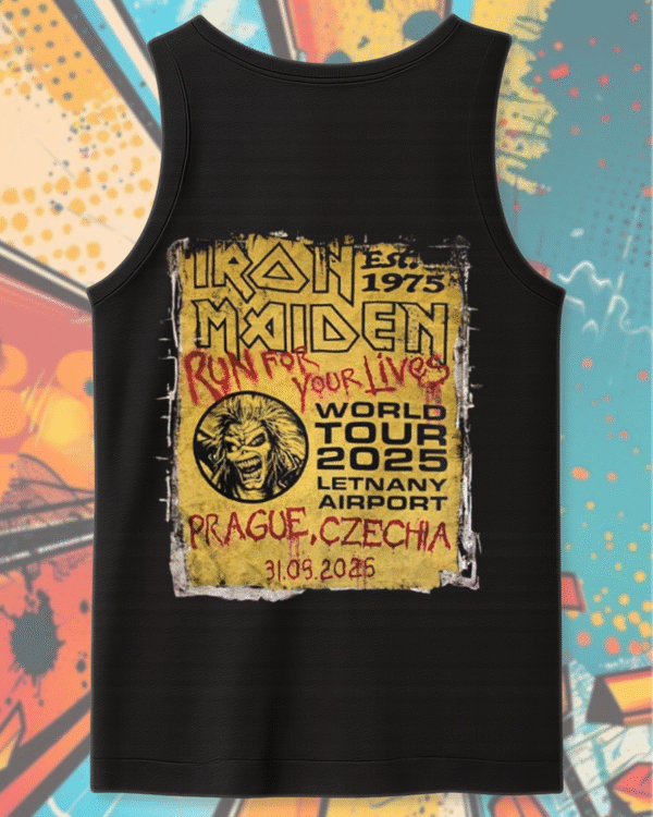 Iron Maiden Run For Your Lives World Tour 2025 – Prague May 31 Venue Tee – Two-Sided Eddie vs Devil Shirt, Hoodie, Long Sleeve, Tank Top - Image 12