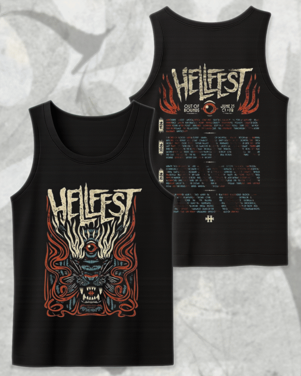 Hellfest 2025 Savage Tiger Shirt or Hoodie – Clisson France June 19–22 Lineup Two-Sided Tour Merch