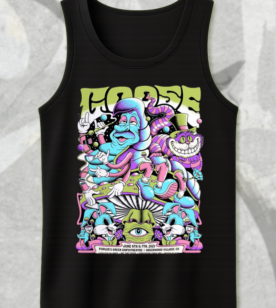 Goose 2025 Greenwood Village Shirt or Hoodie – June 6–7 Fiddler’s Green Concert Poster Tee