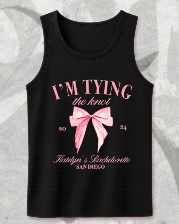 Bachelorette Party Comfort Colors® Shirt / Hoodie / Sweatshirt / Long Sleeve / Tank Top – “I’m Tying the Knot” Bridal Party Tee #280-CP - Image 2