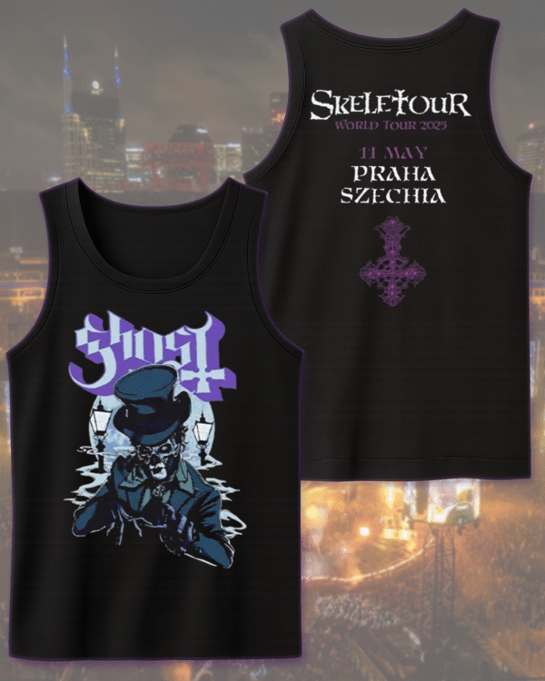 Ghost Skeletour World Tour 2025 – Two-Sided T-Shirt, Hoodie, Sweatshirt, Long Sleeve, Tank Top | Praha Czechia May 11 Exclusive Pop-Up Shop - Image 10