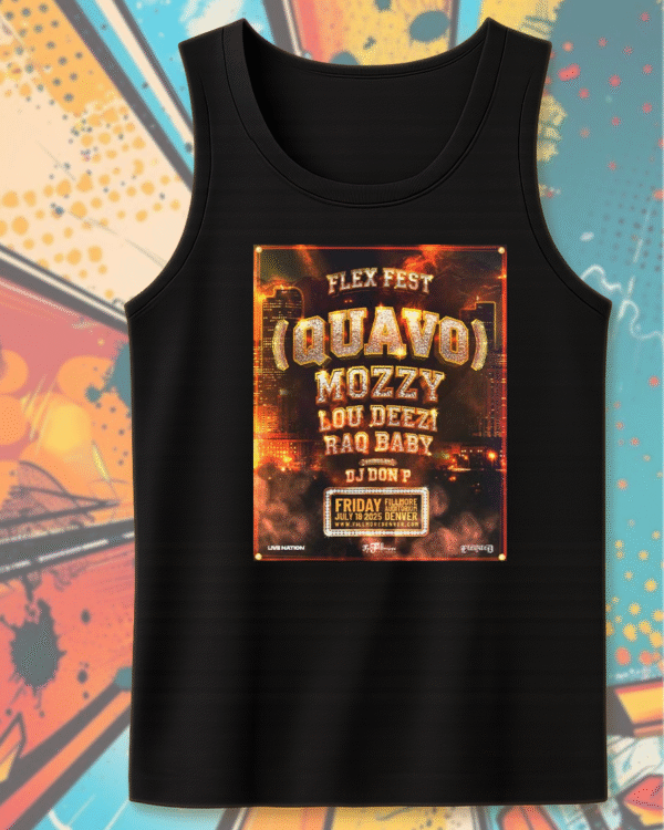 Flex Fest 2025 T-Shirt – Quavo Mozzy Concert Tee, July 18 Denver Show
