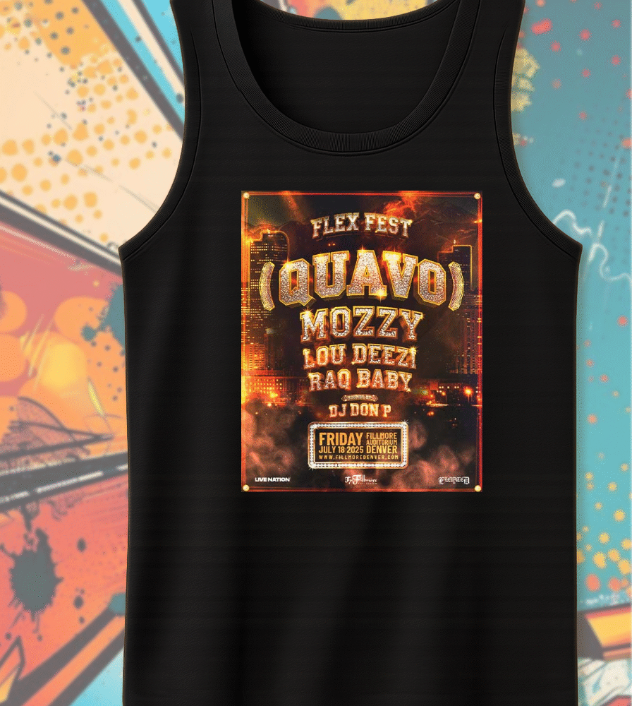 Flex Fest 2025 T-Shirt – Quavo Mozzy Concert Tee, July 18 Denver Show