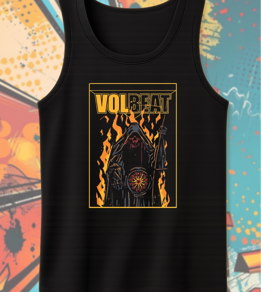 Volbeat x Metal Hammer Issue 401 Hoodie – Exclusive Fire Reaper Graphic, Heavy Metal Band Merch