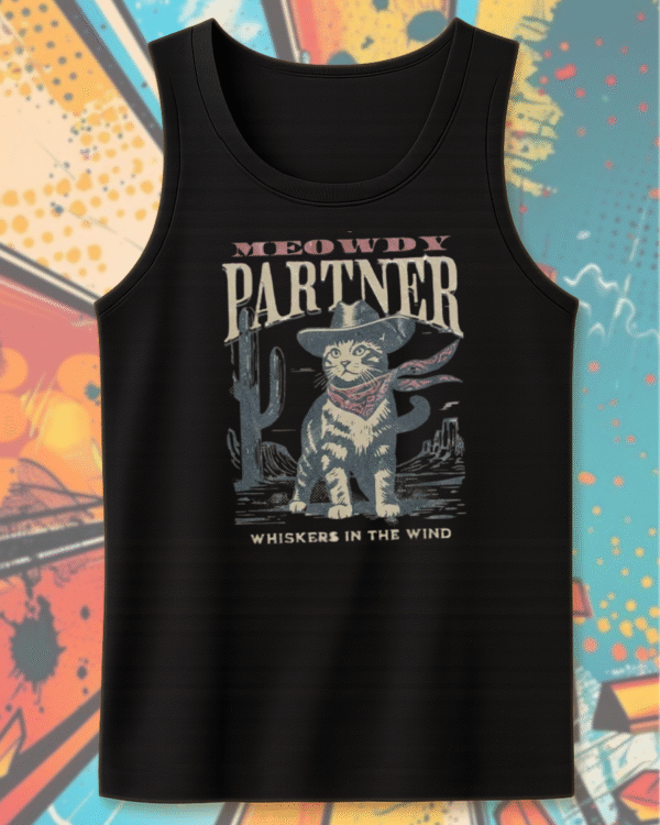Meowdy Partner Cowboy Cat Hoodie – Funny Western Cat Shirt, Vintage Cowgirl Sweatshirt, Cute Cat Lover Gift
