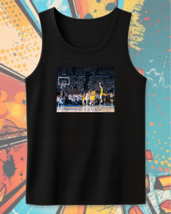 "BIG TIME BUCKET" Tyrese Haliburton Clutch Buzzer-Beater – NBA Playoffs 2025 T-Shirt, Hoodie, Sweatshirt, Tank Top & Long Sleeve - Image 11