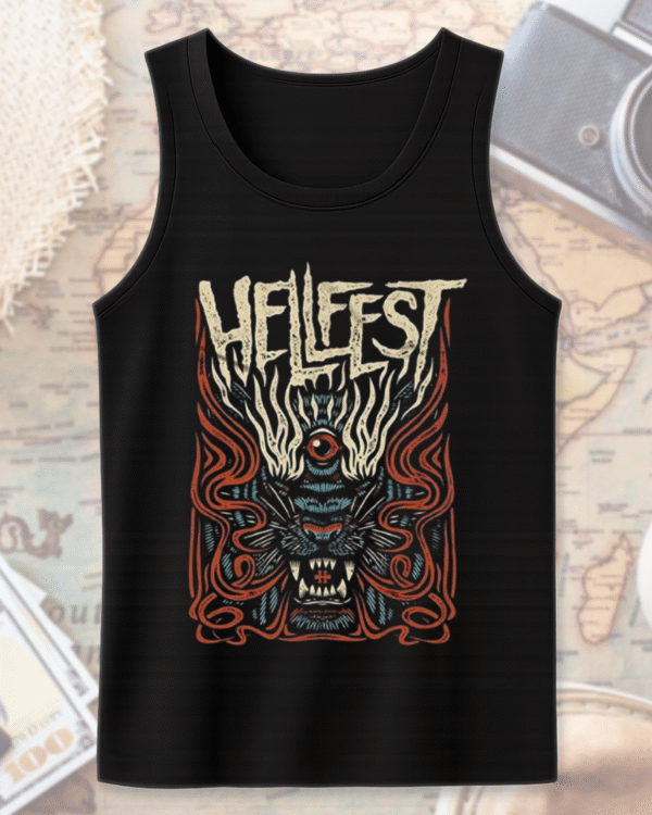 Hellfest 2025 Savage Tiger Shirt or Hoodie – Clisson France June 19–22 Lineup Two-Sided Tour Merch