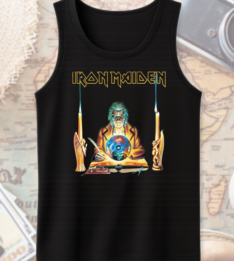Iron Maiden Run For Your Lives 2025 Shirt or Hoodie – Seventh Son Retro Clairvoyant Tour Dates Two-Sided Merch