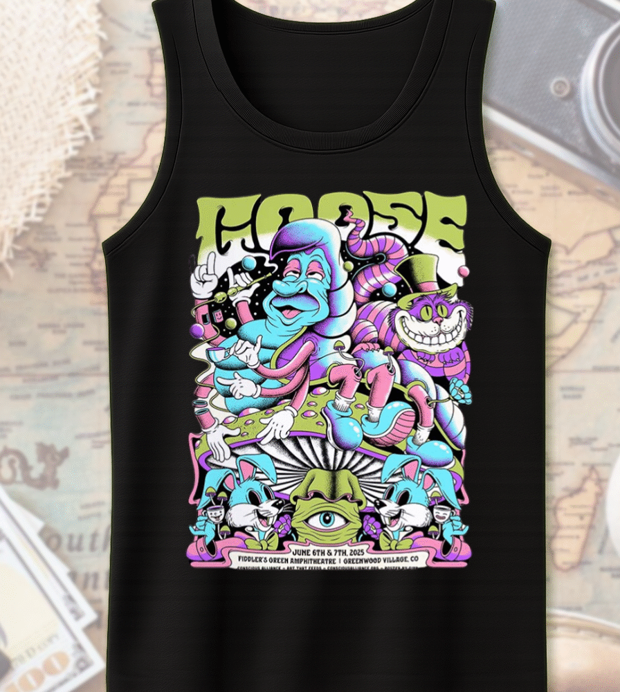 Goose 2025 Greenwood Village Shirt or Hoodie – June 6–7 Fiddler’s Green Concert Poster Tee