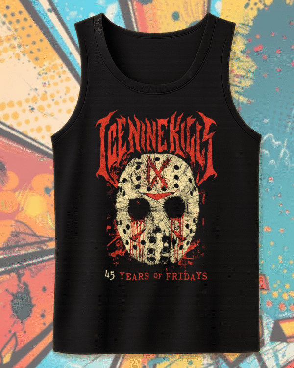 Ice Nine Kills x Jason Voorhees 45 Years of Fear Tank Top – Friday the 13th Horror Tribute