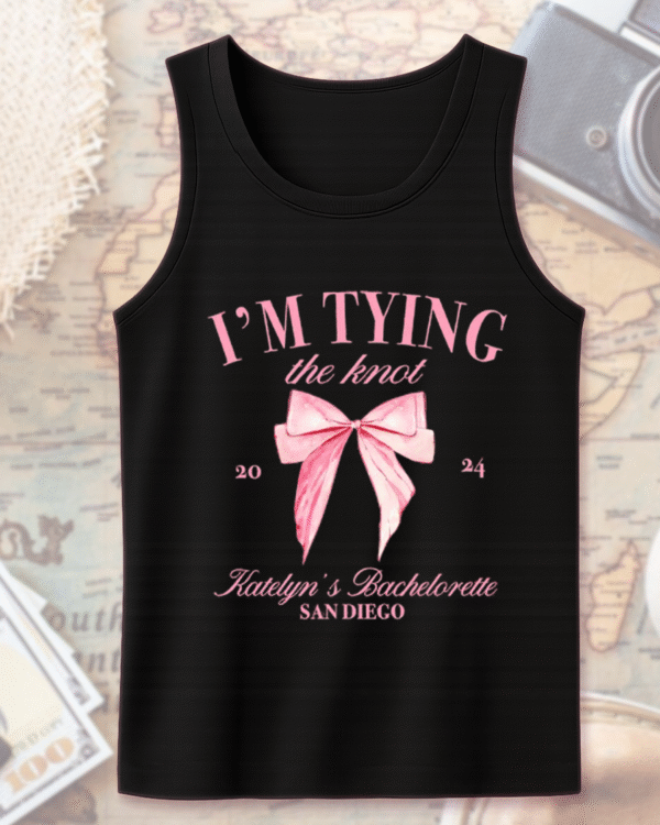 Bachelorette Party Comfort Colors® Shirt / Hoodie / Sweatshirt / Long Sleeve / Tank Top – “I’m Tying the Knot” Bridal Party Tee #280-CP - Image 3