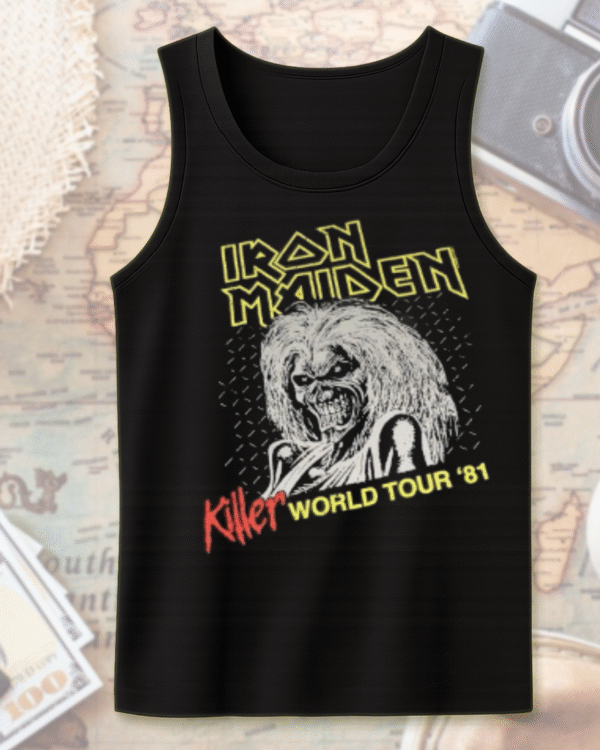 Iron Maiden Killer World Tour 1981 Tie Dye – T-Shirt, Sweatshirt, Long Sleeve, Tank Top & Hoodie (S–5XL) | Vintage Classic Rock Merch - Image 11