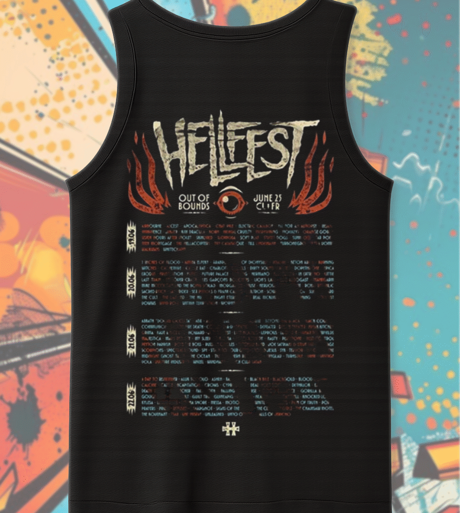 Hellfest 2025 Savage Tiger Shirt or Hoodie – Clisson France June 19–22 Lineup Two-Sided Tour Merch