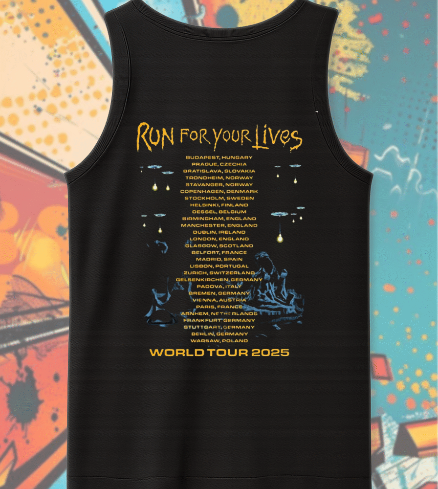 Iron Maiden Run For Your Lives 2025 Shirt or Hoodie – Seventh Son Retro Clairvoyant Tour Dates Two-Sided Merch