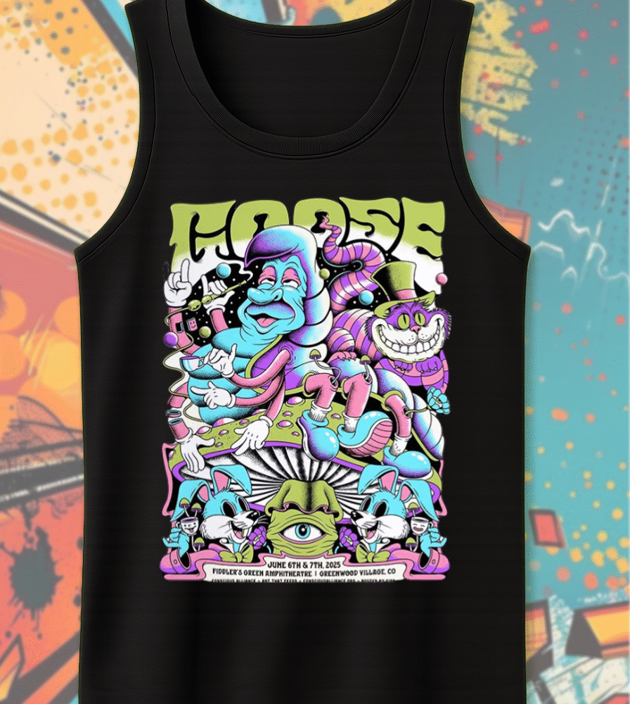 Goose 2025 Greenwood Village Shirt or Hoodie – June 6–7 Fiddler’s Green Concert Poster Tee