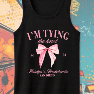 Bachelorette Party Comfort Colors® Shirt / Hoodie / Sweatshirt / Long Sleeve / Tank Top – “I’m Tying the Knot” Bridal Party Tee #280-CP