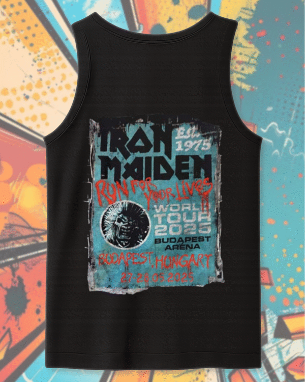 Iron Maiden Run For Your Lives World Tour 2025 Budapest T-Shirt, Hoodie, Long Sleeve, Sweatshirt & Tank Top – Two-Sided Merch (May 27–28 | Budapest Arena) - Image 11