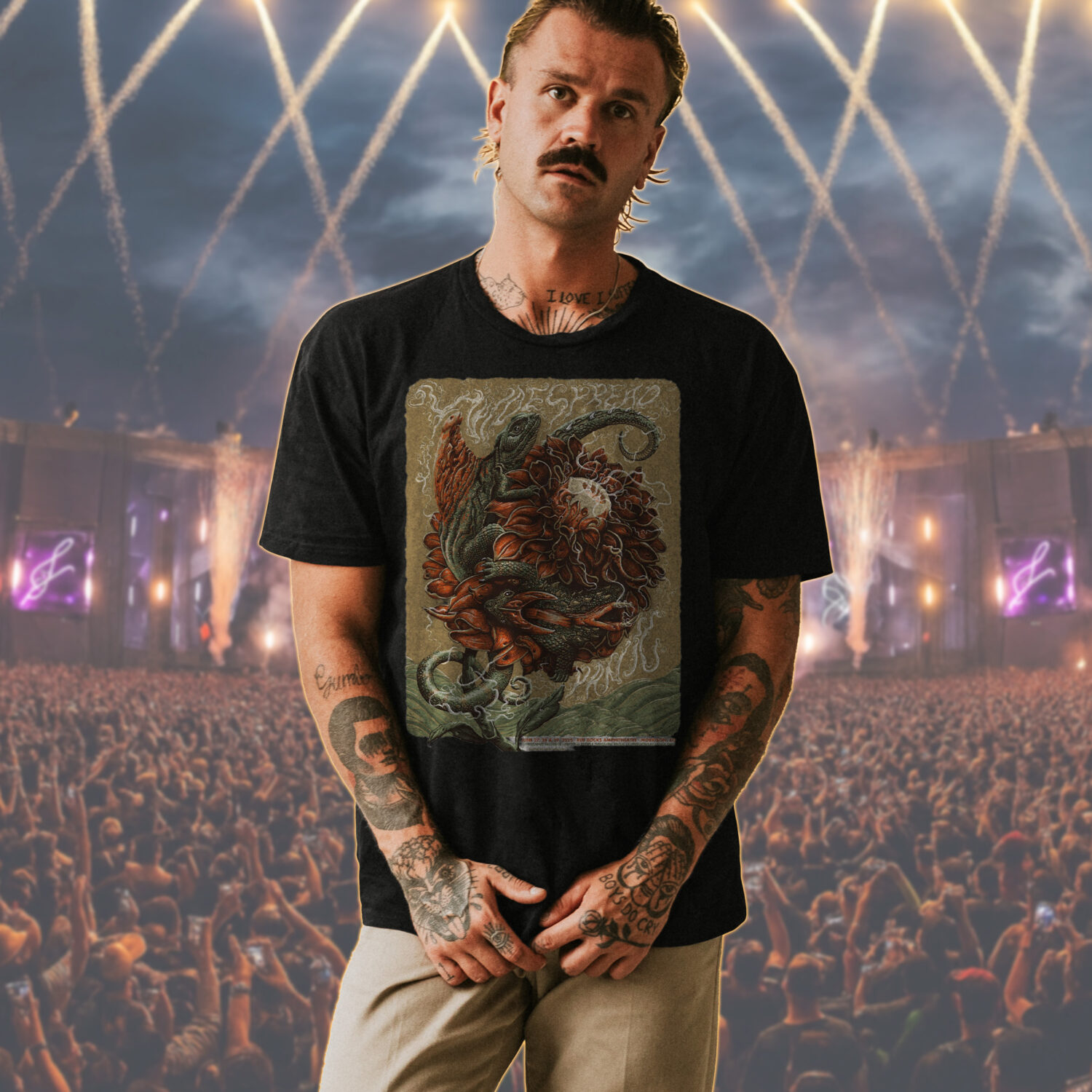 Widespread Panic Red Rocks 2025 T-Shirt – Conscious Alliance x Neal Williams Concert Edition - Image 4