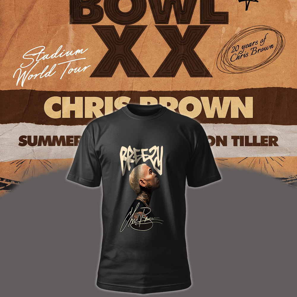 Chris Brown Breezy Bowl XX T-Shirt – 2025 Tour Edition Fan Merch
