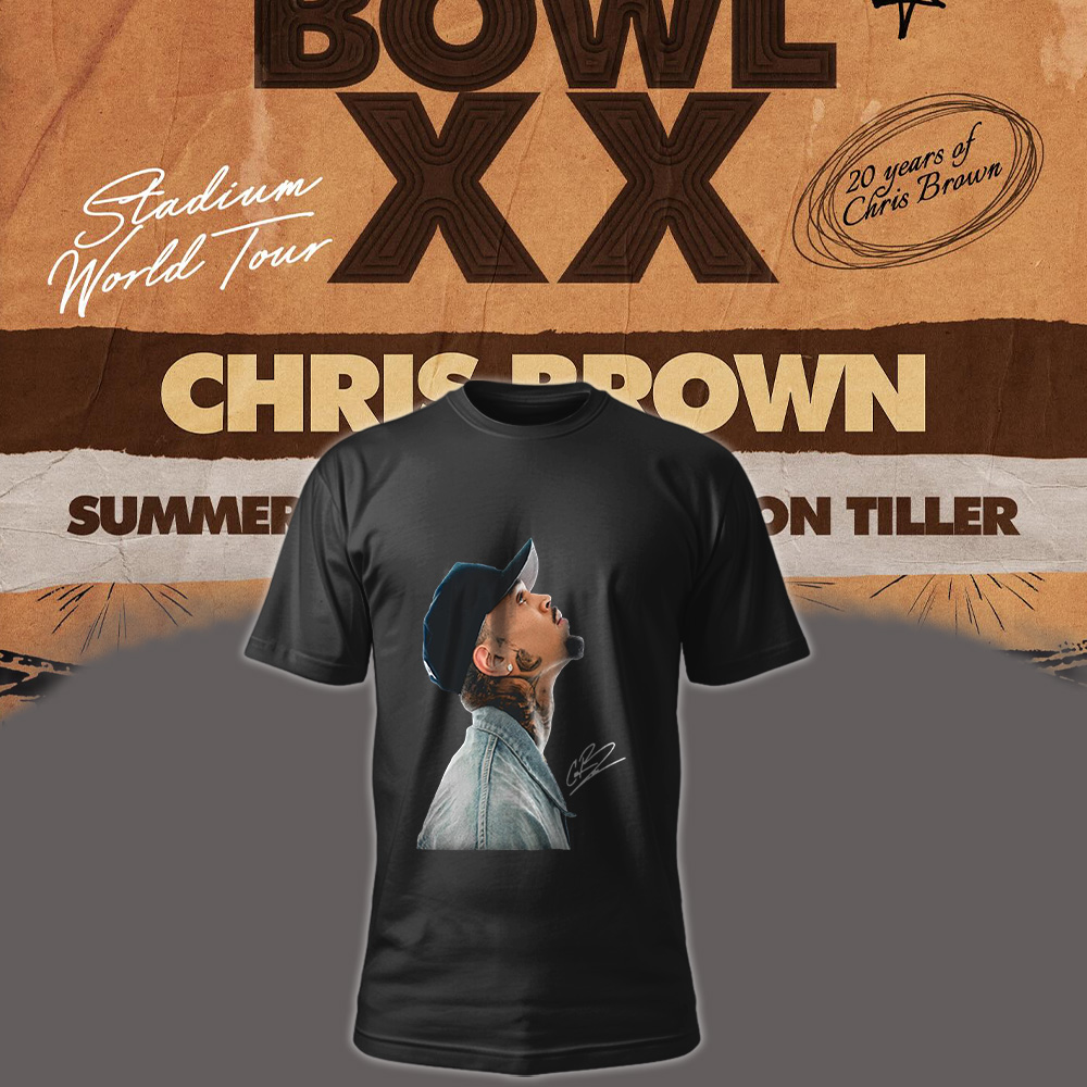 Chris Brown Signature T-Shirt – World Tour 2025 Official Concert Merch