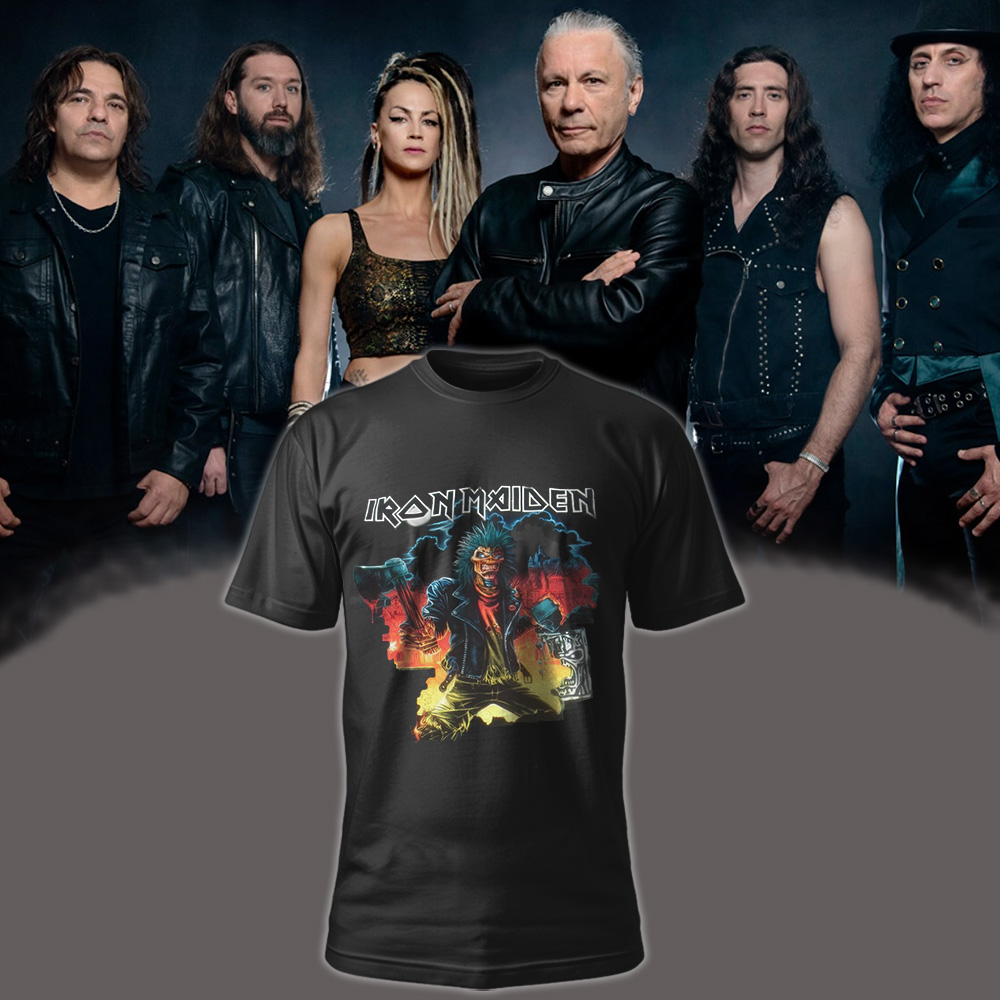 Iron Maiden Run For Your Lives World Tour 2025 – July 11–30 – Germany Tour (Gelsenkirchen, Bremen, Frankfurt, Stuttgart, Berlin) – Eddie Axe Artwork – Two-Sided Unisex T-Shirt - Image 2