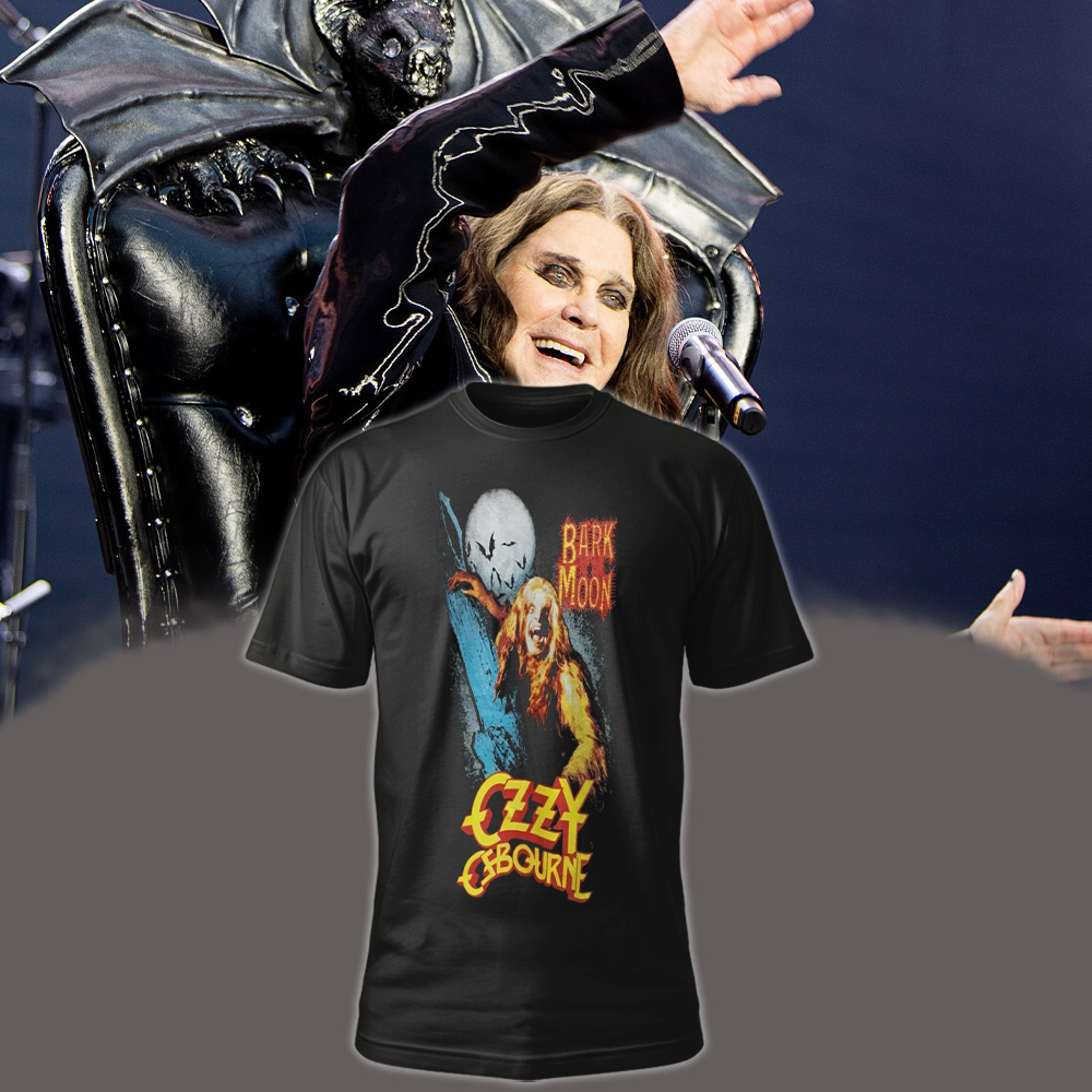 Ozzy Osbourne Bark at the Moon Short Sleeve T-Shirt – Retro Werewolf Heavy Metal Graphic Tee KV13443