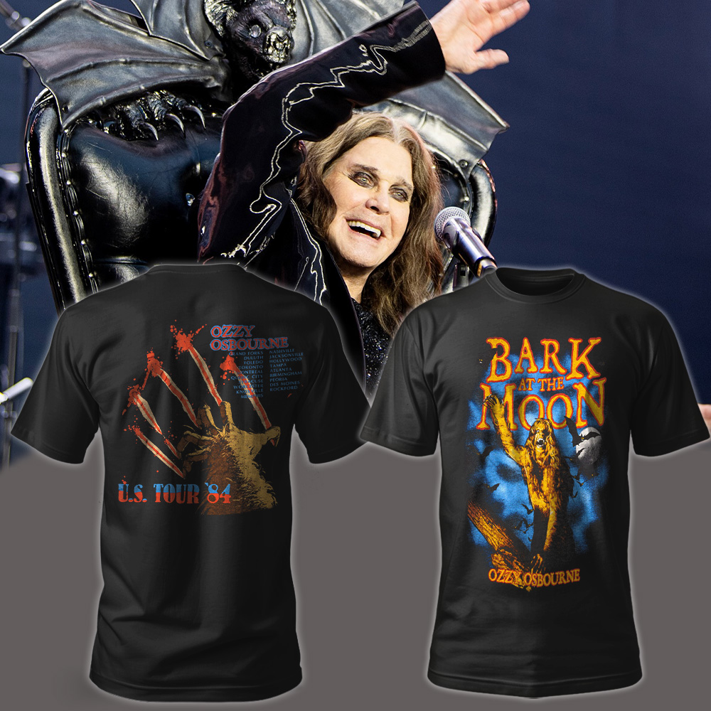 Ozzy Osbourne Bark at the Moon U.S. Tour ’84 Two-Sided T-shirt Heavy Metal Concert Tee Full Size